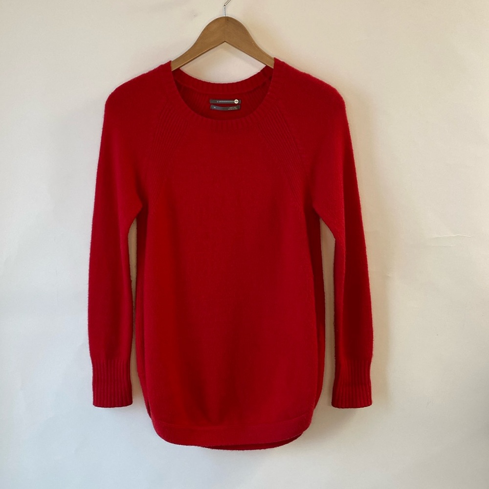 Anthropologie red sweater